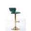 2 tabourets de bar, siège en mousse avec base et repose-pieds, hauteur réglable pour une utilisation en tissu-932078026