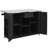 Outdoor Kitchen Island with Fir Wood & Stainless Steel Top, Ample Storage Space, Towel/Spice Racks, and Bottle Opener for Patio, Garden, or Backyard Use-129587152