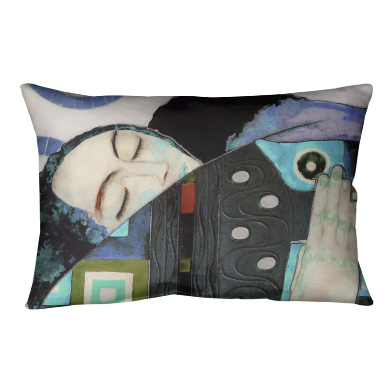 Coussin de support lombaire, Duvet synthétique, 20 po x 14 po, Bleu