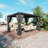 Aluminum Louvered Pergola with Adjustable Roof and Curtains-99306375-86171884