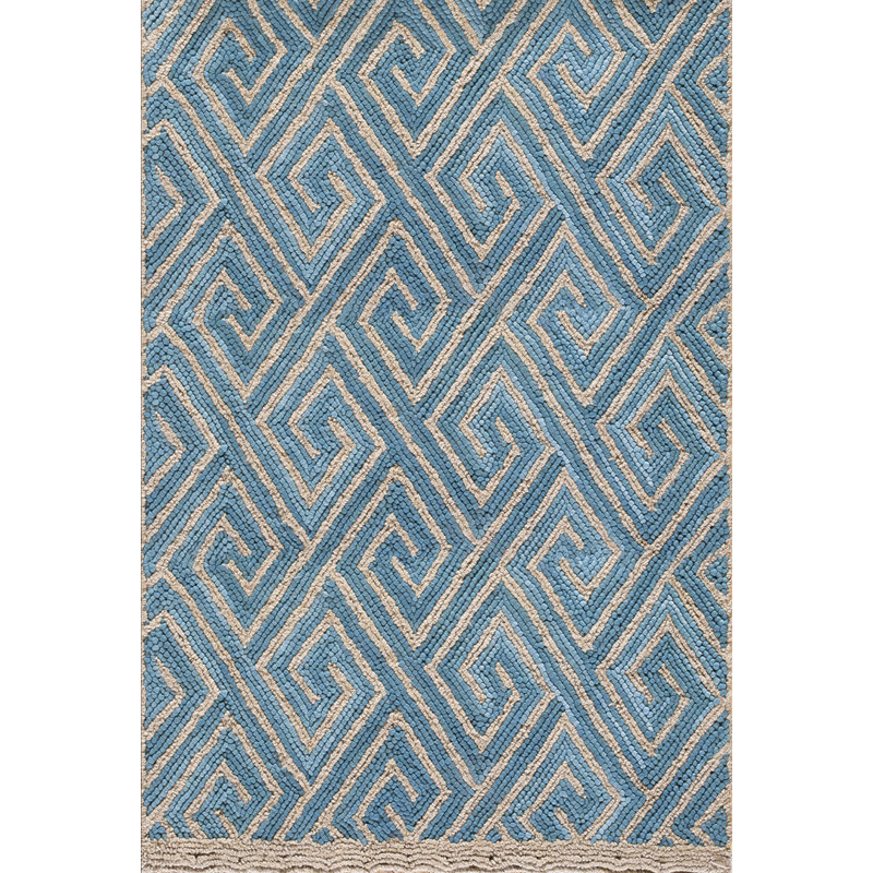Hand Hooked Wool Geometric Area Rug