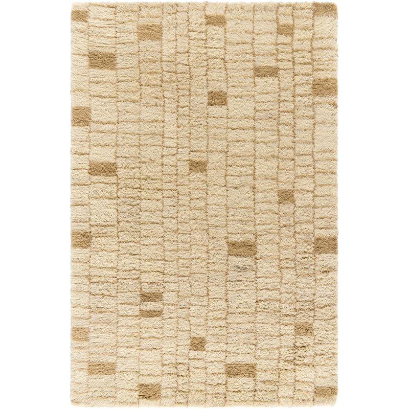 Anemone Geometric Wool Shag Rug, Rectangle 8' x 10'