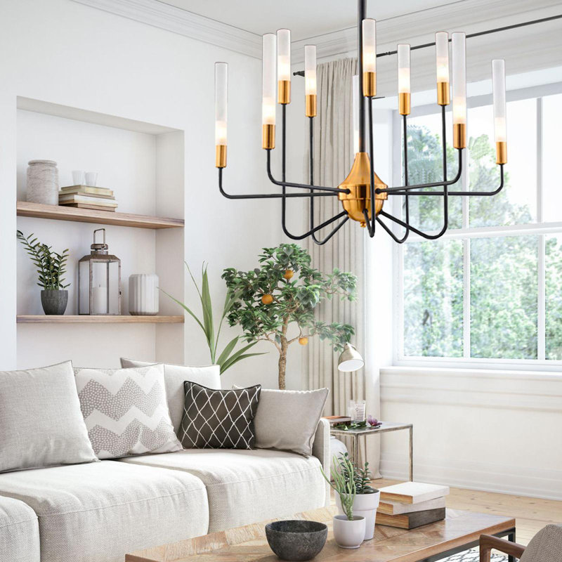 Lustre moderne de style bougie 28,7 po