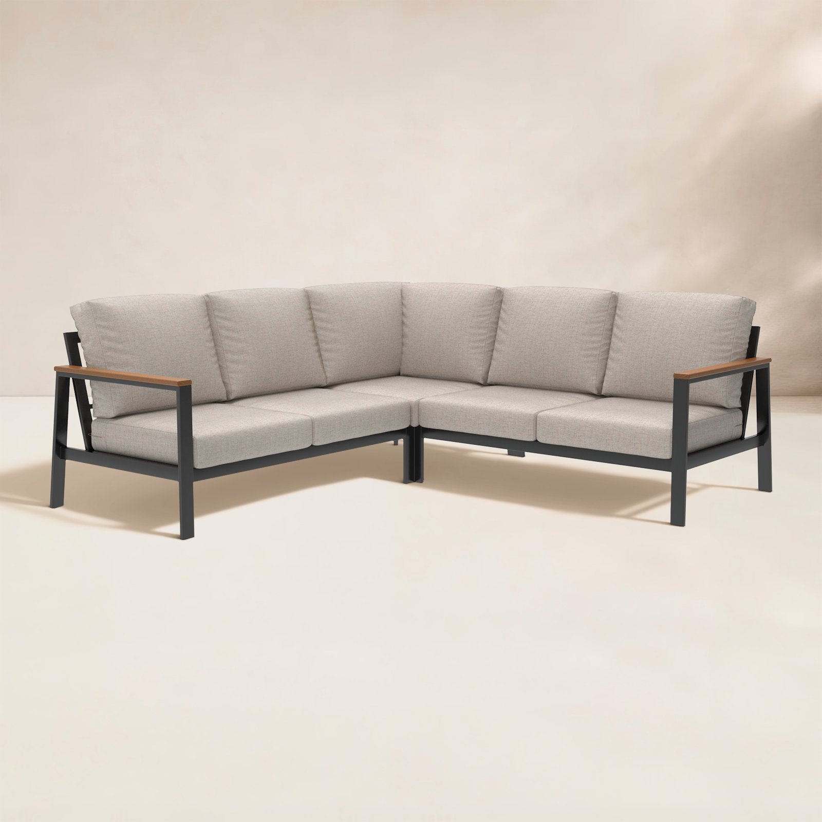 Townsend 87" Sunbrella® Patio Sofa, Cast Silver Sunbrella®, Geometric