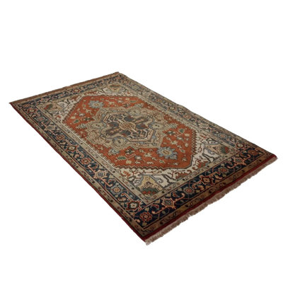 Isabelline Hand Made Traditional Medallion Indo Indo Rug - 4'0'' X 6'4''