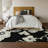 Premium Machine Washable Prisco Black Rug-1285291223