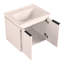 Meuble-lavabo de 60 pouces avec lavabo et petites tablettes de rangement