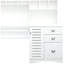 Bureau d'ordinateur pour la maison, finition blanc antique