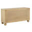 Ensemble de meubles de chambre à coucher en bois de chêne moderne 5 pièces, lit plateforme très grand californien, miroir de commode et table de chevet 2X-122641386
