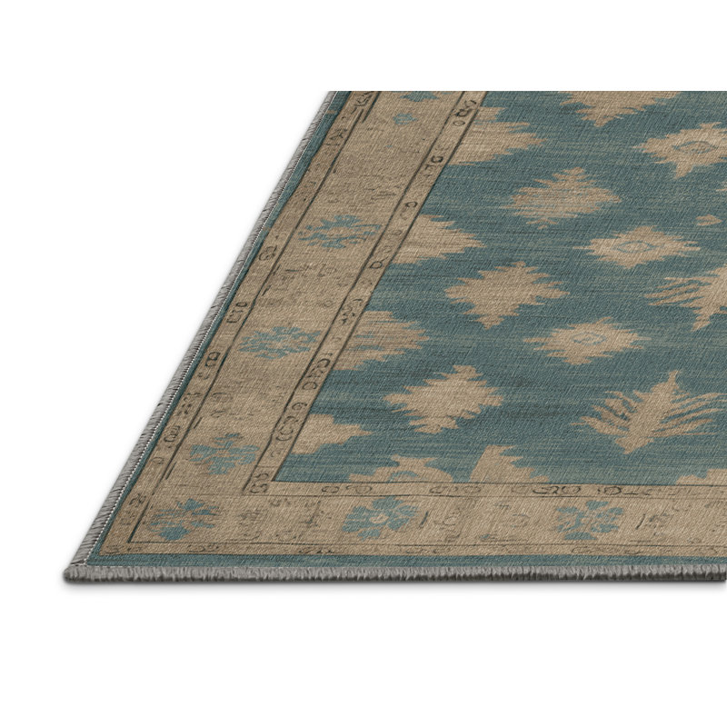 Machine Washable Overdyed Gray Area Rug