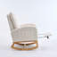Chaise berçante décorative avec repose-pieds à haut dossier et pieds en bois d'hévéa-29145486