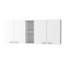 Winslow 150"  Wall Cabinet, Four Doors, Two Divisions, Two Shelves