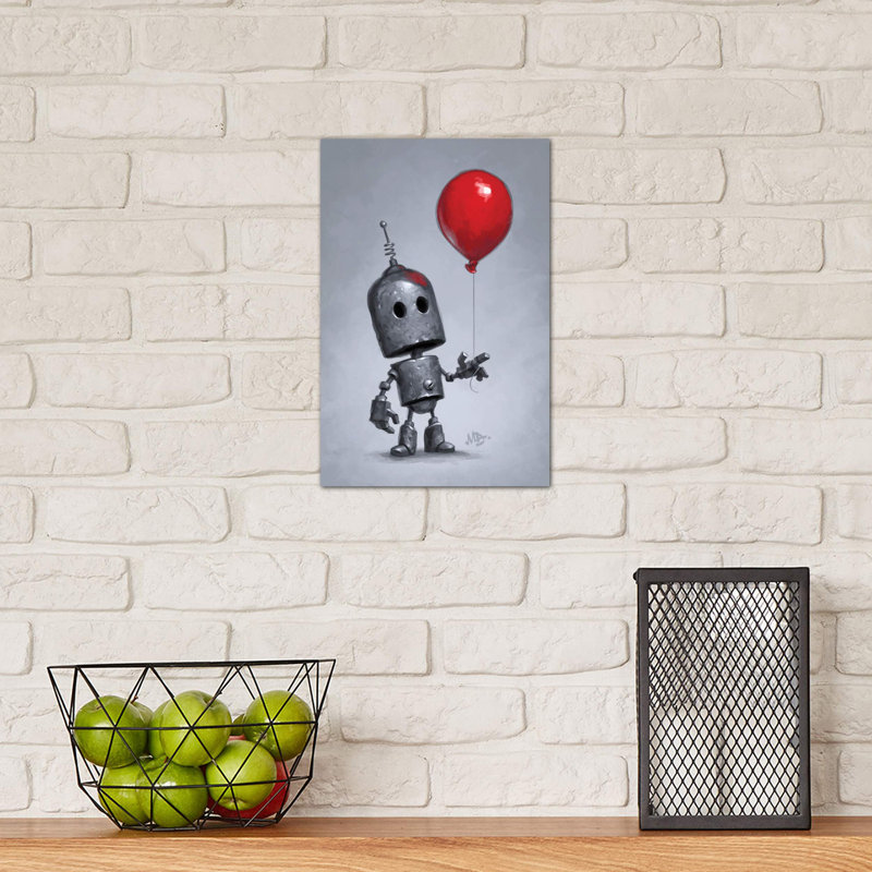 The Red Balloon by Matt Dixon - Wrapped Canvas Print, 20.32 cm H x 30.48 cm W