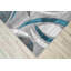 Tapis décoratif turquoise/gris à motif abstrait McCampbell-32514784