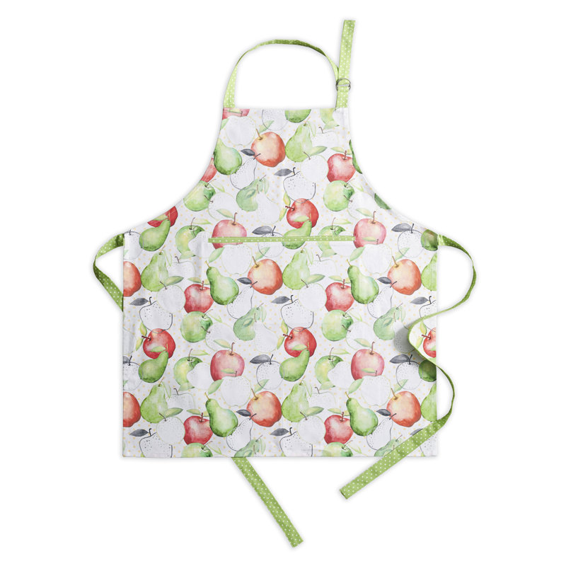 Tablier Maison d'Hermine Pommes et Poires 100 % coton - 70 x 80 cm