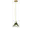 1-Dark green dimmable glass iron pendant light-2109822270