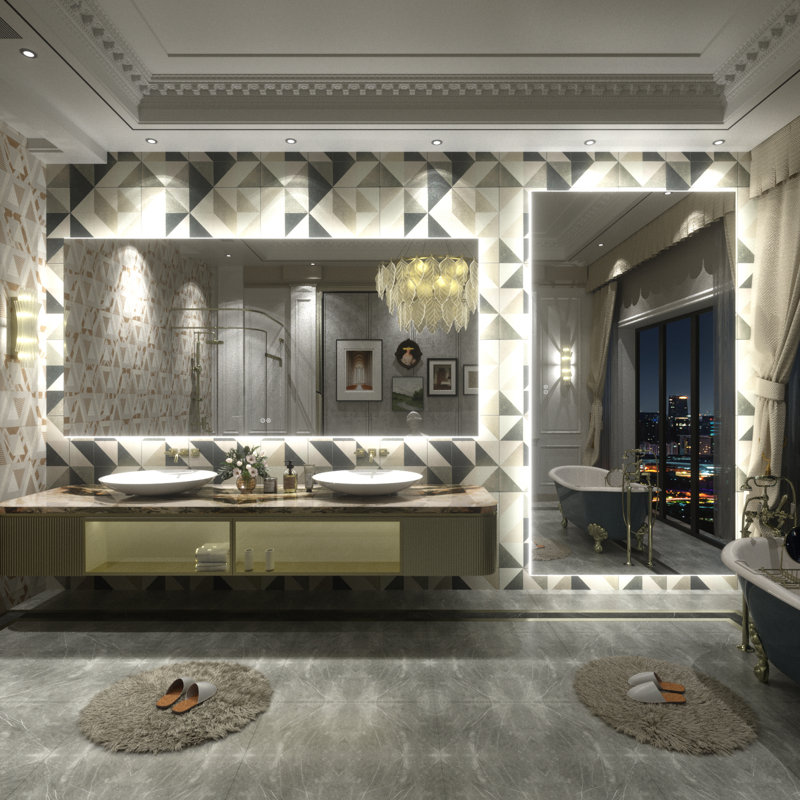 Miroir de salle de bain , 77 po x 36 po