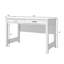 Bureau d'ordinateur robuste en bois avec tiroirs et fini lustré