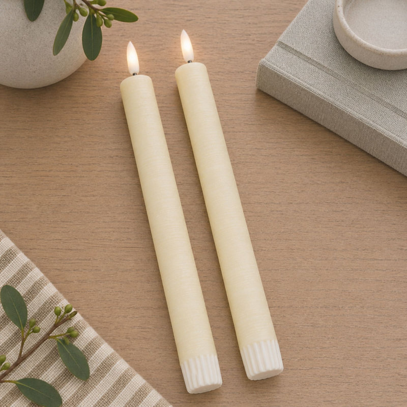 Bougie conique ivoire FIA Wick, Cône de 9,5 po x 0,75 po