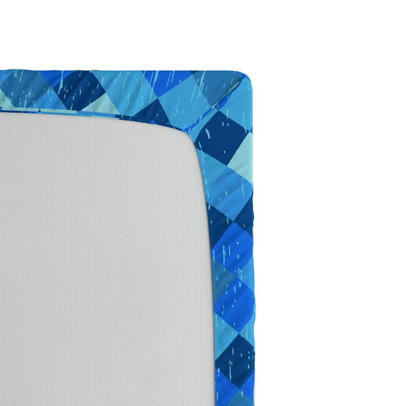 Microfiber Geometric Fitted Sheet, Queen Fitted Sheet