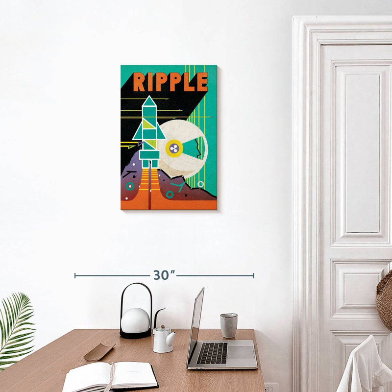 Tergel Cryptocurrency Ripple Poster, 24" H x 16" W