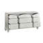 Commode 9 tiroirs avec tiroir supérieur arqué unique, commode de chambre à coucher