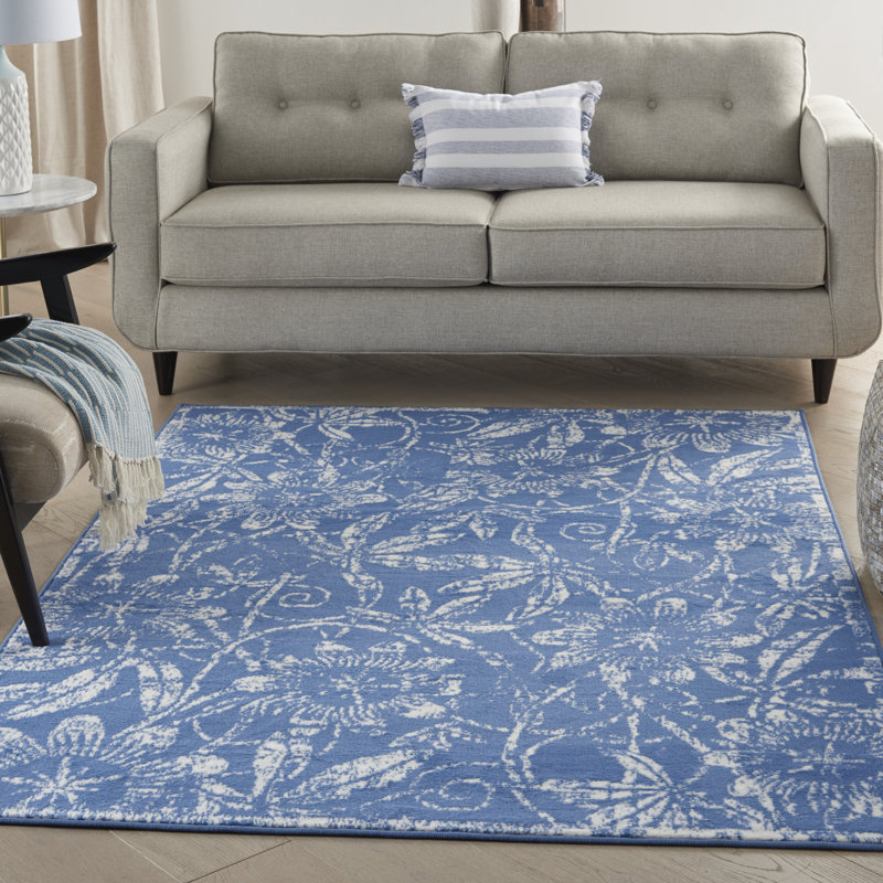 Floral Indoor Rug, Rectangle 5' x 7'