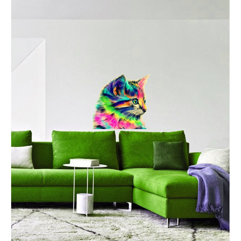 Adhésif décoratif chat, H 22 po x l 26 po