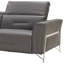Canapé modulaire en cuir gris foncé-1966674477