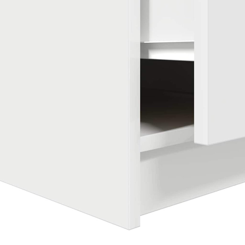 Coffee Table with Storage, 40" H x 100" L x 100" W, White