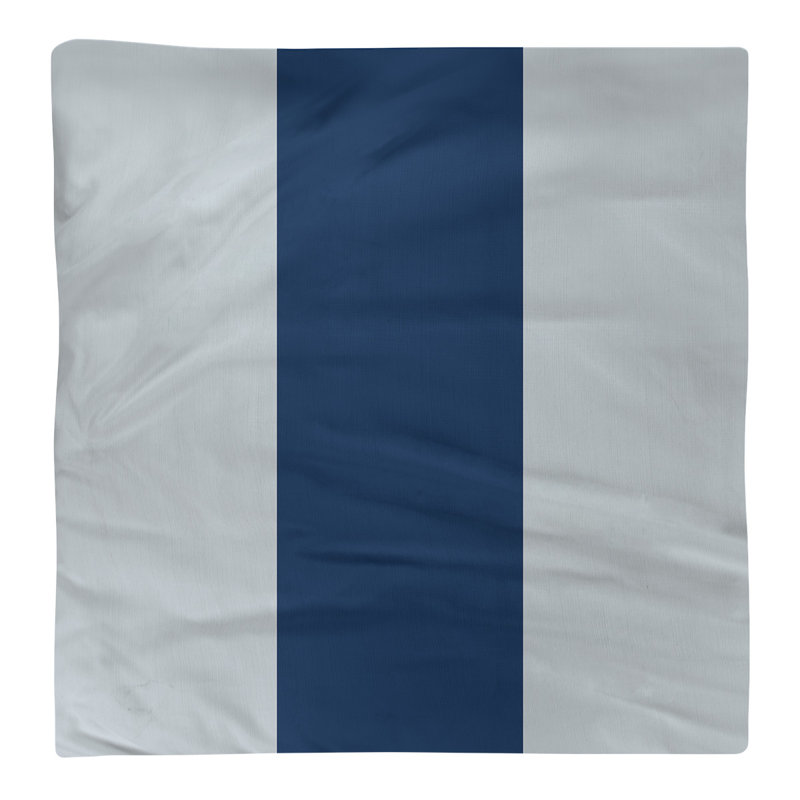 Serviette de coton 22" à dîner baseball, Argent métallique / bleu marine