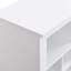 Versatile Shoe Cubby Console with Stylish Curved Base and Ample Capacity for Organized Entryways