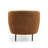 Jura Foam Upholstered Solid and Manufactured Wood Frame Lounge Chair with Gold Metal Legs-325395122