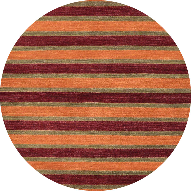 Tapis abstrait à motif abstrait moderne, Rond 6 pi