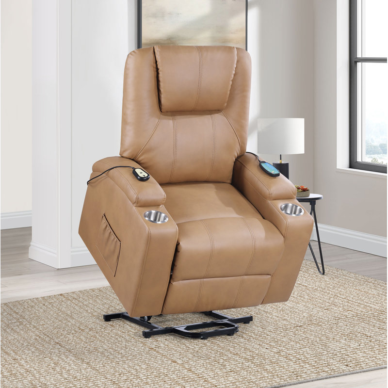 Fauteuil inclinable de massage électrique Neruda, Brun