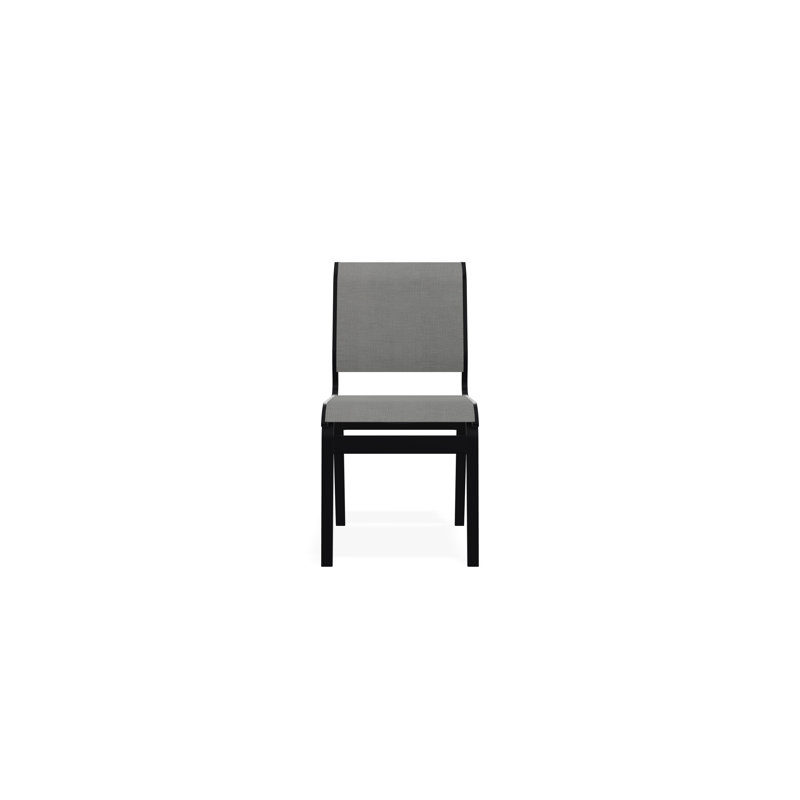 Aruba II Outdoor Dining Chair, Black, Alloy Sunbrella®