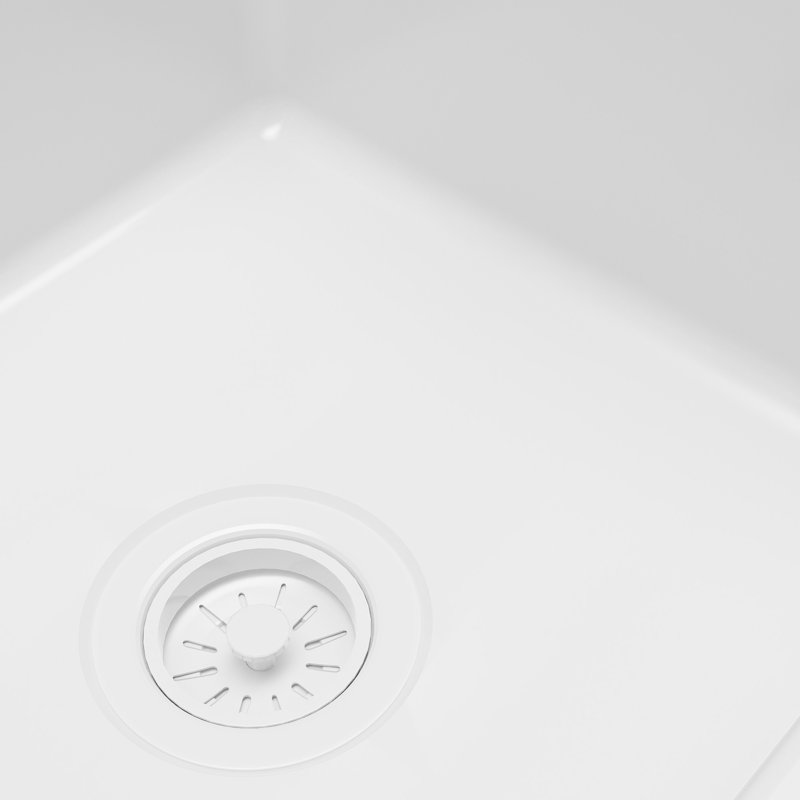 Karran 33" Double Bowl Panel Front Farmhouse Fireclay Kitchen Sink with Reversible Apron, White