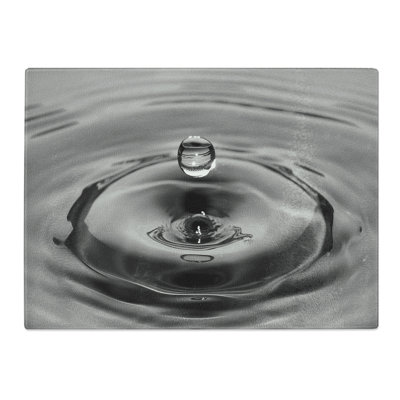 Water Droplet Rain Abstract Art No.1  Glass Chopping Board