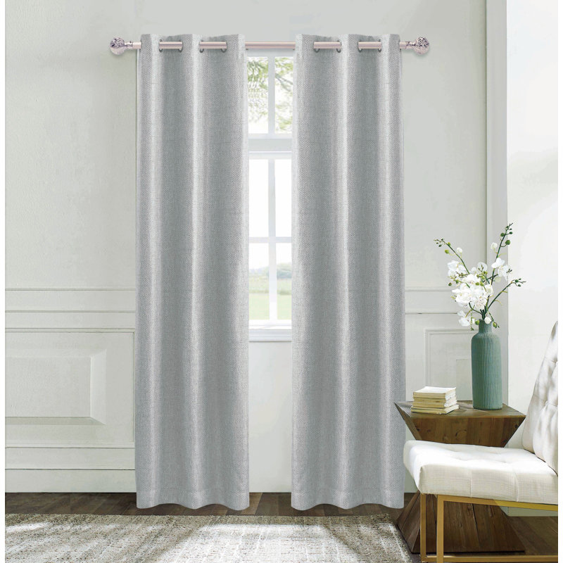 Circleville Blackout Curtains / Drapes Pair, Ivory
