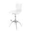 Tabouret de bar moderne à texture réglable en similicuir / chrome-129517967