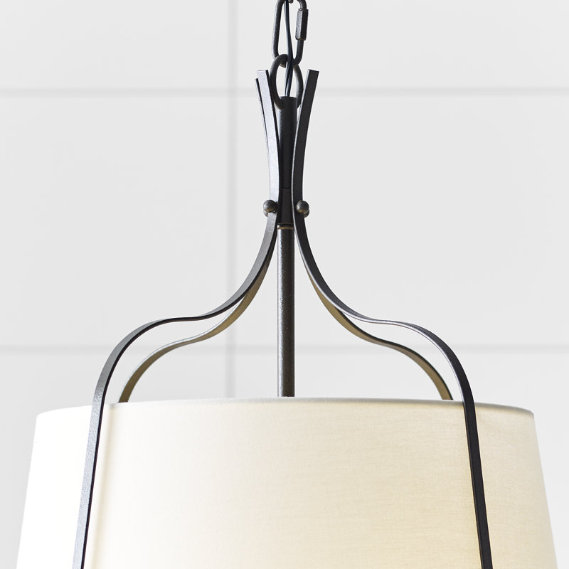 1 - Light Bell Pendant, 19.63" H x 14.25" W x 14.25" D, Smith Steel