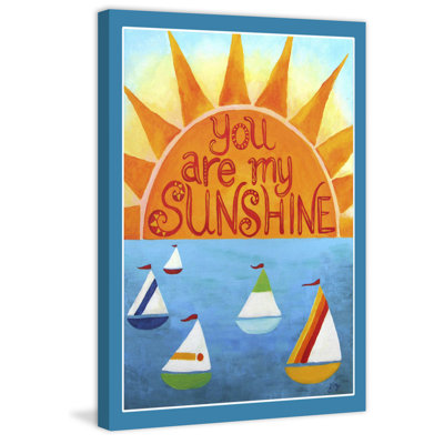 'Sunshine Sailboats' by Nicola Joyner Painting Print Canvas Art
