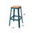 Natural & Teal Finish Bar Stool
