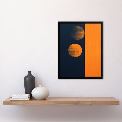 Full Moon Phases 1 Piece Single Picture Frame Wall Art
