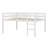 Full Size Rubber Wood Loft Bed With Ladder-1923593587