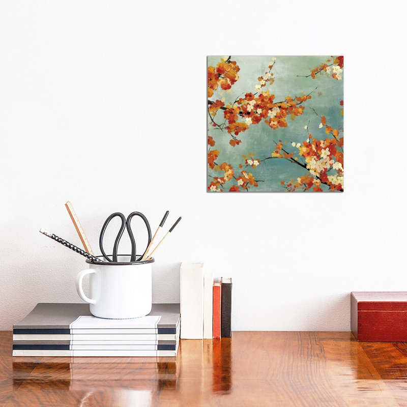 Orange Blossoms II 1 Piece Wrapped Canvas Painting, 30.48 cm H x 30.48 cm W