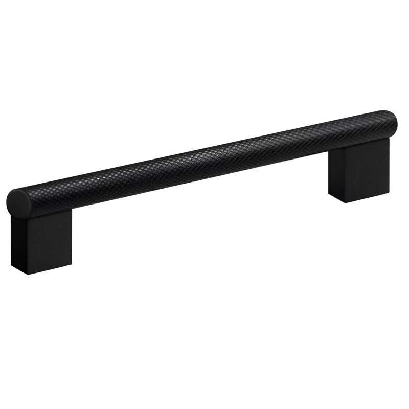Matte Black Alloy Steel 5-Inch Bar Pulls with Mounting Hardware, Set of 10