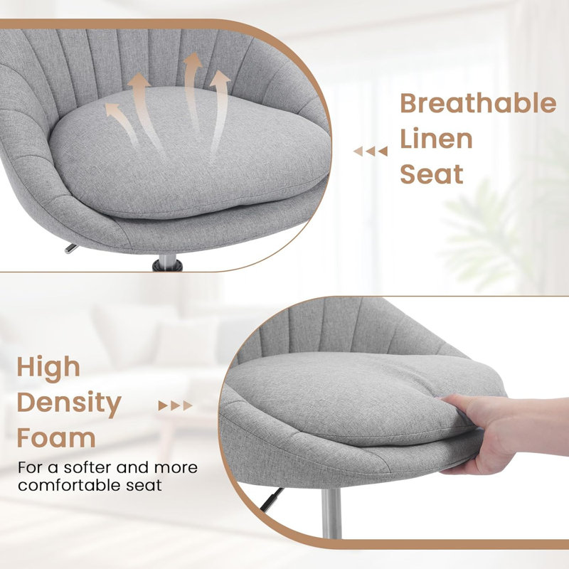 Abberger Linen Office Chair
