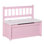 Boîte de rangement pour coffre à jouets en bois Annan 2-en-1 avec banc de siège