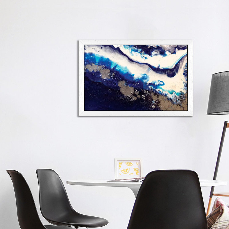 Sydney Harbour Ice Flow by Antuanelle - Floater Frame Painting on Canvas, White Framed, 101.6 cm H x 66.04 cm W